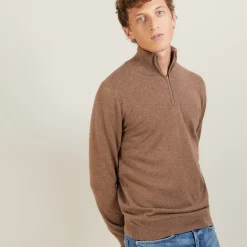 Maison Montagut Pulls>Pull En Cachemire Col Zippe - Blaise