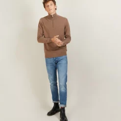 Maison Montagut Pulls>Pull En Cachemire Col Zippe - Blaise