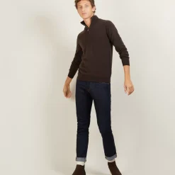 Maison Montagut Pulls>Pull En Cachemire Col Zippe - Blaise