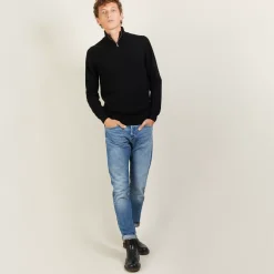 Maison Montagut Pulls>Pull En Cachemire Col Zippe - Blaise