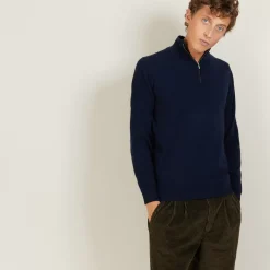 Maison Montagut Pulls>Pull En Cachemire Col Zippe - Blaise