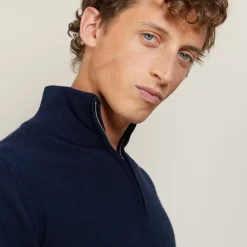 Maison Montagut Pulls>Pull En Cachemire Col Zippe - Blaise