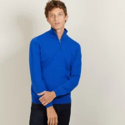 Maison Montagut Pulls>Pull En Cachemire Col Zippe - Blaise