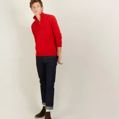 Maison Montagut Pulls>Pull En Cachemire Col Zippe - Blaise