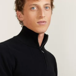 Maison Montagut Pulls>Pull En Cachemire Col Zippe - Blaise