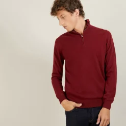 Maison Montagut Pulls>Pull En Cachemire Col Zippe - Blaise