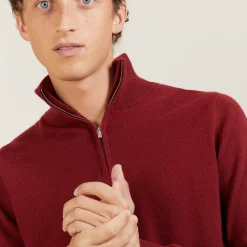 Maison Montagut Pulls>Pull En Cachemire Col Zippe - Blaise