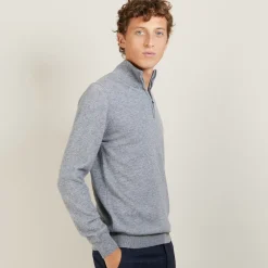 Maison Montagut Pulls>Pull En Cachemire Col Zippe - Blaise