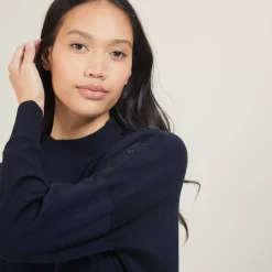 Maison Montagut Pulls>Pull En Laine Boutons Epaule - Gipsy