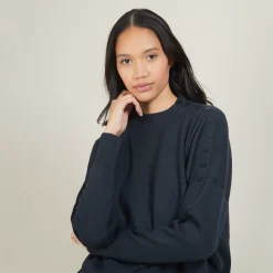 Maison Montagut Pulls>Pull En Laine Boutons Epaule - Gipsy