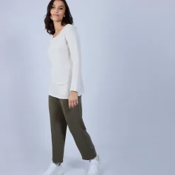 Maison Montagut Pulls>Pull En Laine Et Soie Poche Avant - Bajira