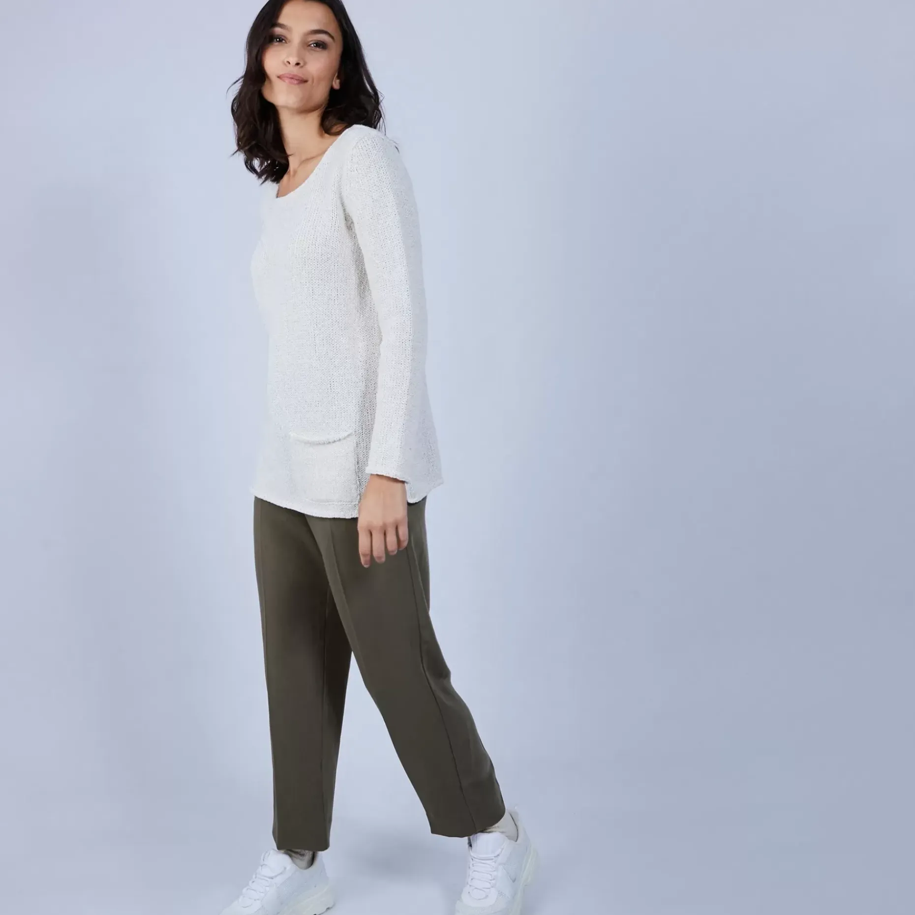 Maison Montagut Pulls>Pull En Laine Et Soie Poche Avant - Bajira