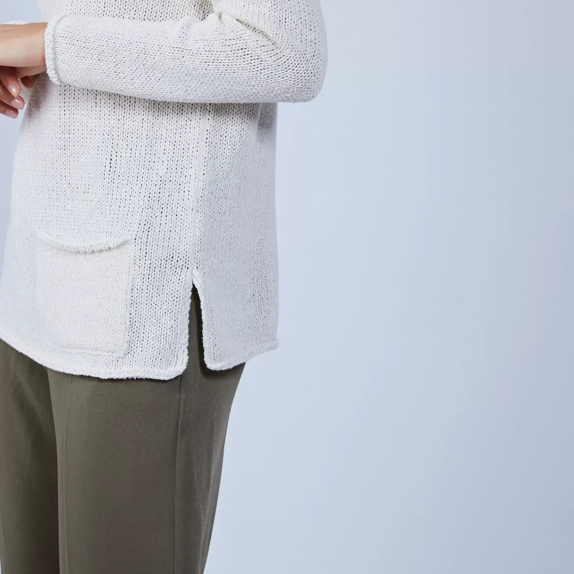Maison Montagut Pulls>Pull En Laine Et Soie Poche Avant - Bajira