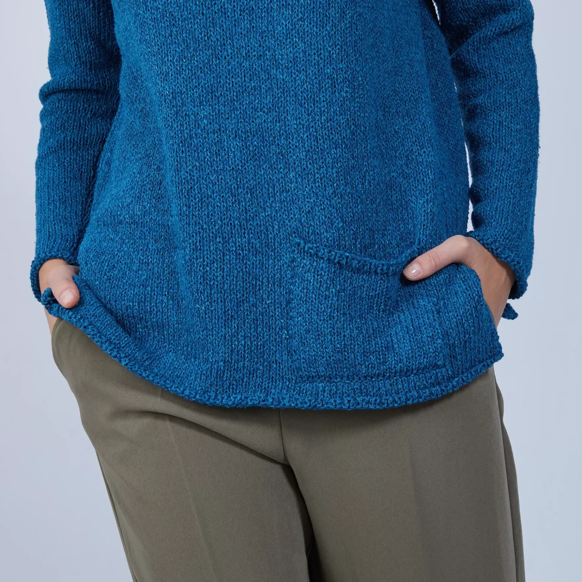 Maison Montagut Pulls>Pull En Laine Et Soie Poche Avant - Bajira