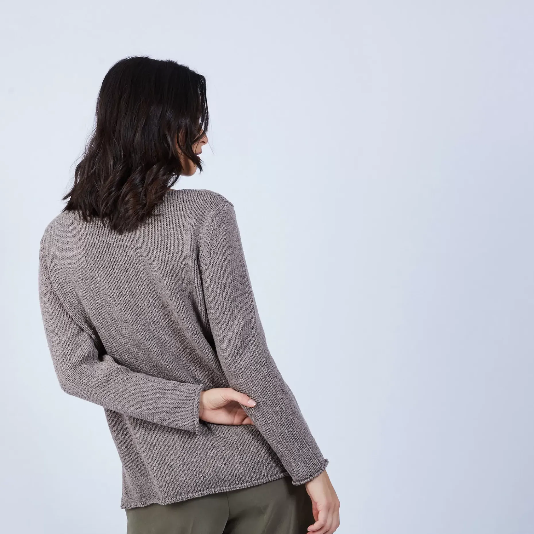 Maison Montagut Pulls>Pull En Laine Et Soie Poche Avant - Bajira