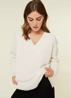 Maison Montagut Pulls>Pull Fentes Jeux De Points Cachemire - Giulia