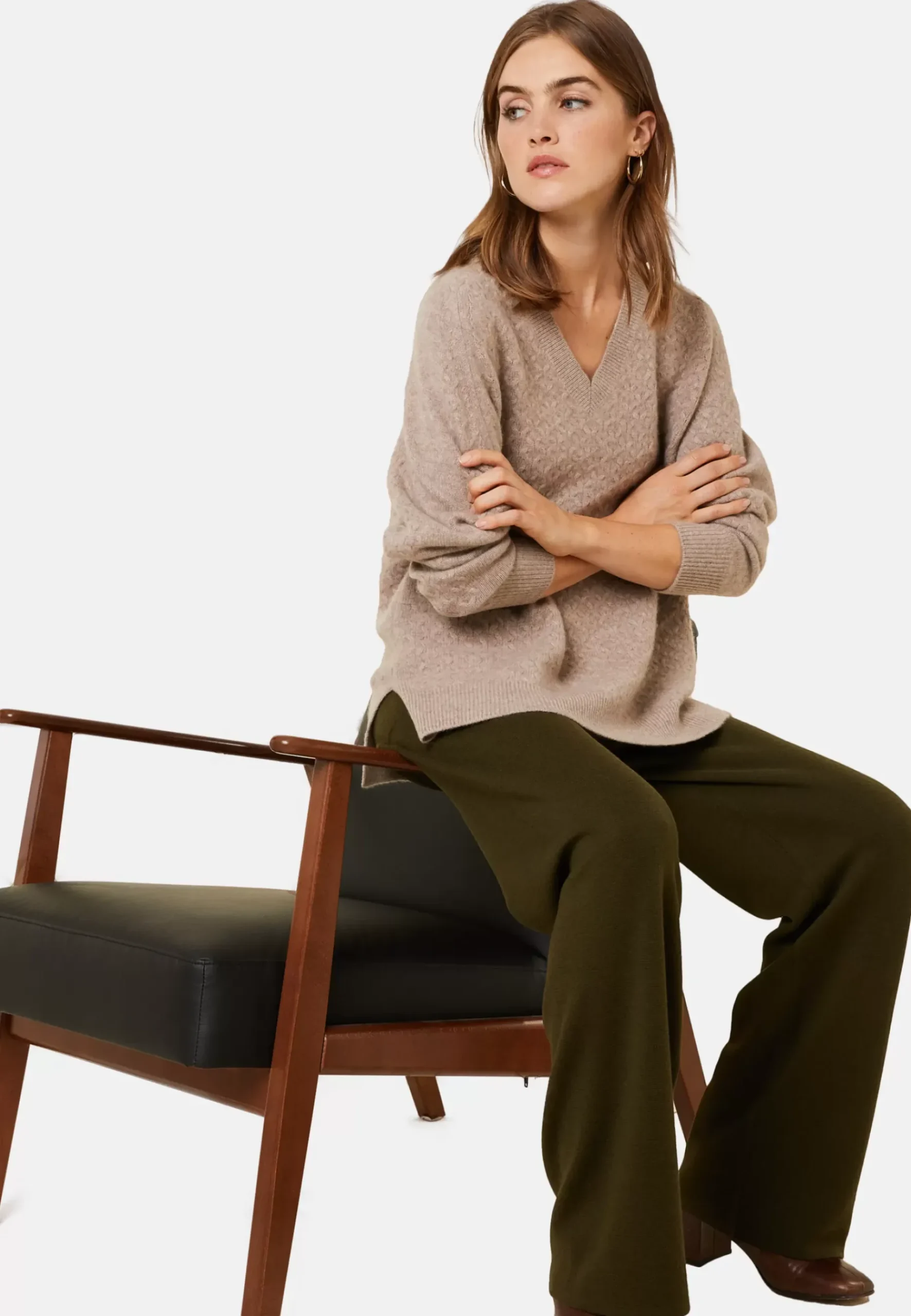 Maison Montagut Pulls>Pull Fentes Jeux De Points Cachemire - Giulia