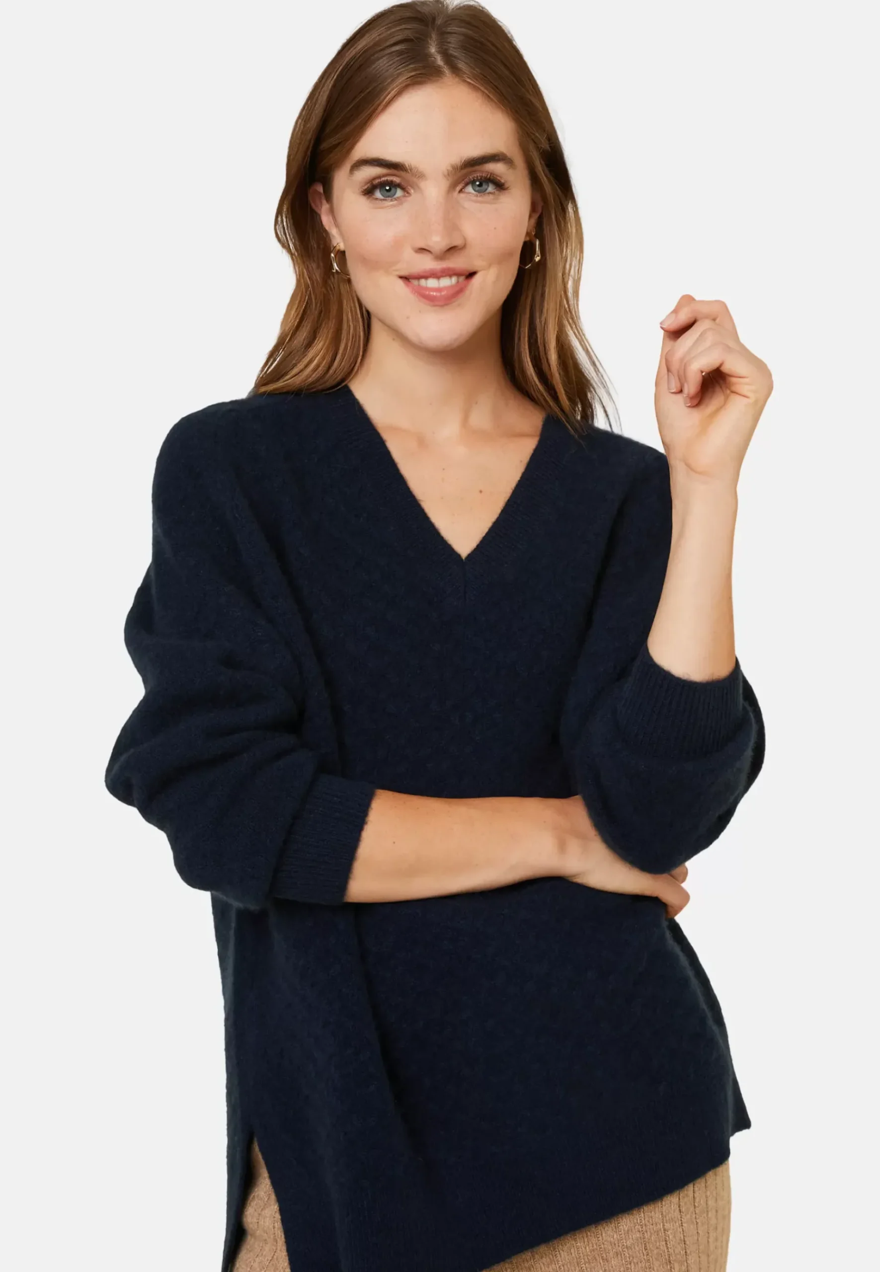 Maison Montagut Pulls>Pull Fentes Jeux De Points Cachemire - Giulia