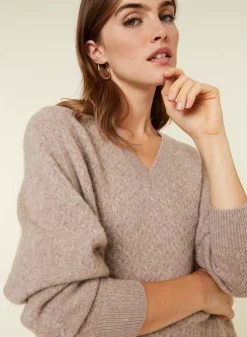 Maison Montagut Pulls>Pull Fentes Jeux De Points Cachemire - Giulia
