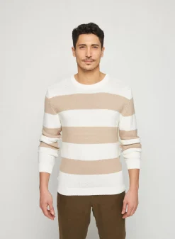 Maison Montagut Pulls>Pull Grosses Rayures En Coton Bio - Rivage