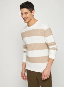 Maison Montagut Pulls>Pull Grosses Rayures En Coton Bio - Rivage