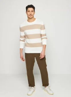 Maison Montagut Pulls>Pull Grosses Rayures En Coton Bio - Rivage