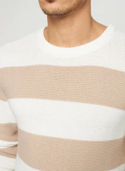 Maison Montagut Pulls>Pull Grosses Rayures En Coton Bio - Rivage