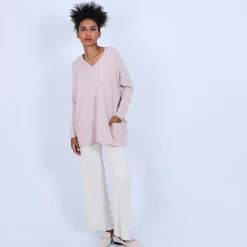 Maison Montagut Pulls>Pull Large En Cachemire Boutonne Dans Le Dos - Osana