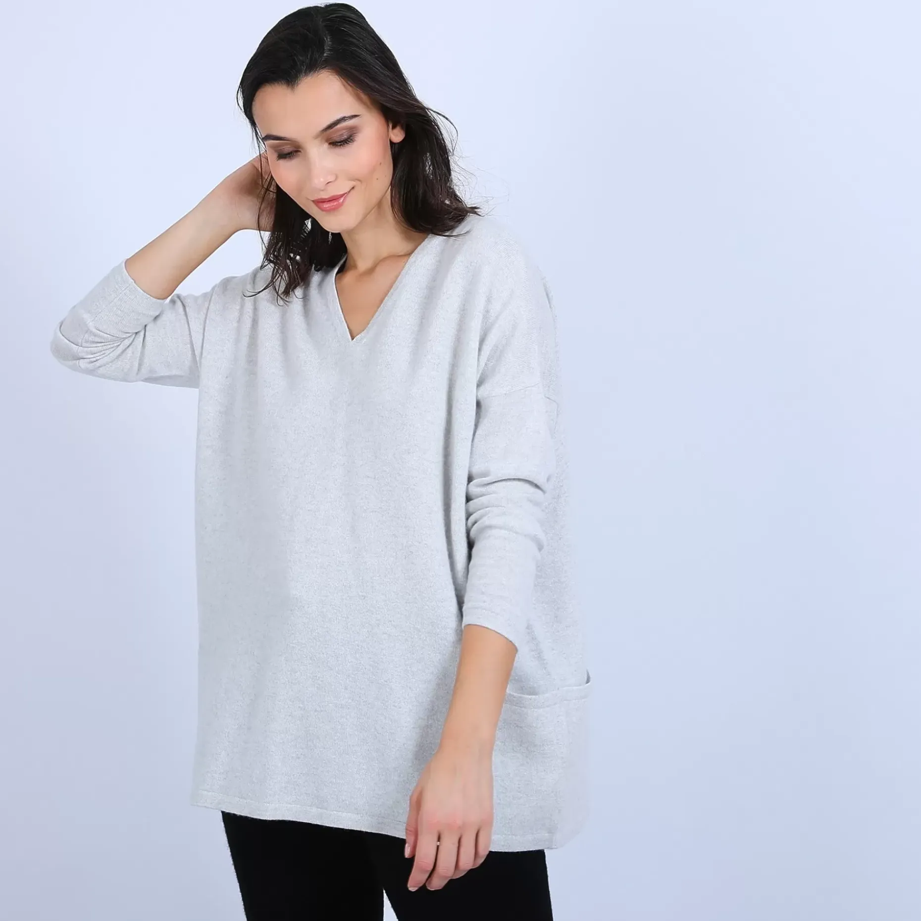 Maison Montagut Pulls>Pull Large En Cachemire Boutonne Dans Le Dos - Osana