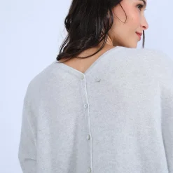 Maison Montagut Pulls>Pull Large En Cachemire Boutonne Dans Le Dos - Osana