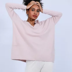 Maison Montagut Pulls>Pull Large En Cachemire Boutonne Dans Le Dos - Osana