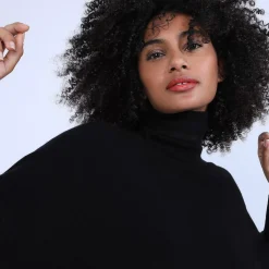 Maison Montagut Pulls>Pull Large En Cachemire Col Roule - Bouda