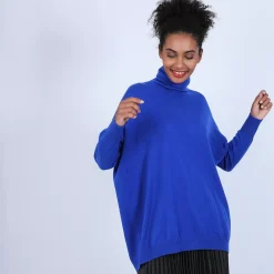 Maison Montagut Pulls>Pull Large En Cachemire Col Roule - Bouda