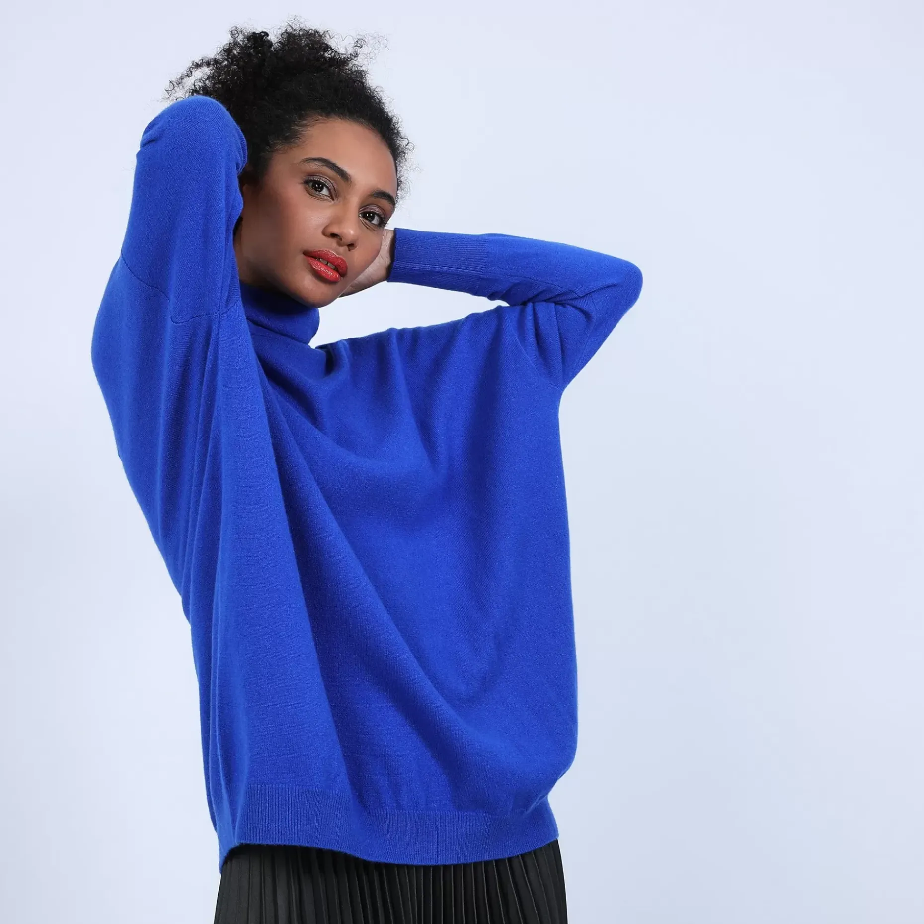 Maison Montagut Pulls>Pull Large En Cachemire Col Roule - Bouda