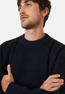 Maison Montagut Pulls>Pull Maille Gaufree En Laine Et Cachemire - Fall