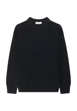Maison Montagut Pulls>Pull Maille Gaufree En Laine Et Cachemire - Fall