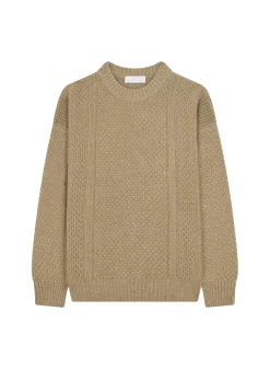Maison Montagut Pulls>Pull Maille Gaufree En Laine Et Cachemire - Fall