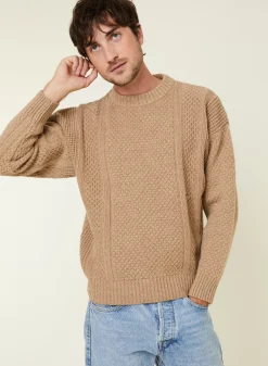 Maison Montagut Pulls>Pull Maille Gaufree En Laine Et Cachemire - Fall