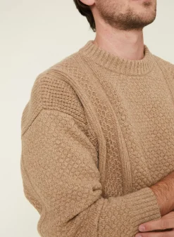 Maison Montagut Pulls>Pull Maille Gaufree En Laine Et Cachemire - Fall