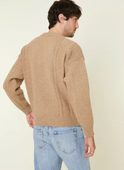 Maison Montagut Pulls>Pull Maille Gaufree En Laine Et Cachemire - Fall