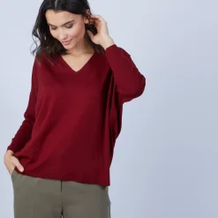 Maison Montagut Pulls>Pull Manches Chauve-Souris En Laine Merinos - Boxe