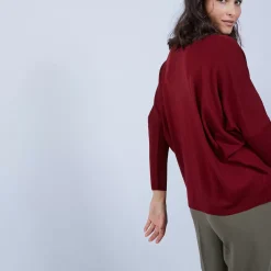 Maison Montagut Pulls>Pull Manches Chauve-Souris En Laine Merinos - Boxe