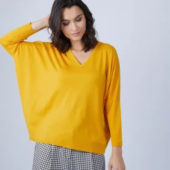 Maison Montagut Pulls>Pull Manches Chauve-Souris En Laine Merinos - Boxe