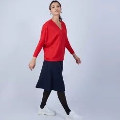 Maison Montagut Pulls>Pull Manches Chauve-Souris En Laine Merinos - Boxe