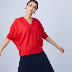 Maison Montagut Pulls>Pull Manches Chauve-Souris En Laine Merinos - Boxe