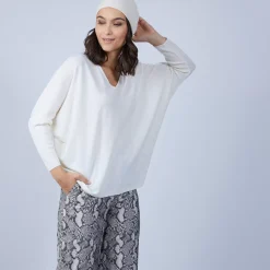 Maison Montagut Pulls>Pull Manches Chauve-Souris En Laine Merinos - Boxe