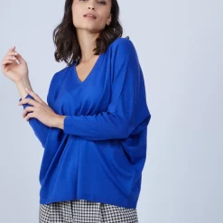 Maison Montagut Pulls>Pull Manches Chauve-Souris En Laine Merinos - Boxe
