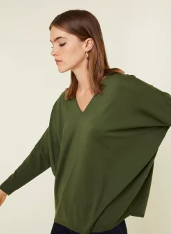 Maison Montagut Pulls>Pull Manches Chauve-Souris En Laine Merinos - Boxe