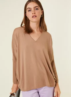 Maison Montagut Pulls>Pull Manches Chauve-Souris En Laine Merinos - Boxe
