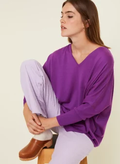 Maison Montagut Pulls>Pull Manches Chauve-Souris En Laine Merinos - Boxe